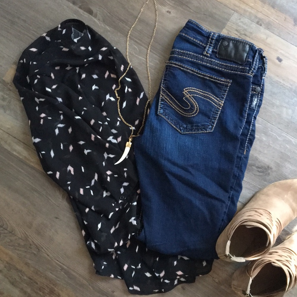 Silver SUKI skinny jeans super stretch